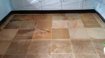 bringing out the colours in a beautiful sandstone floor